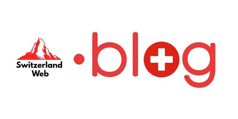 Logo von SwitzerlandWeb neben dem Schriftzug „.blog“ mit Schweizer Kreuz – Webdesign Blog Schweiz.