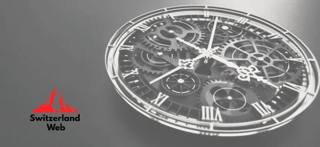 Image symbolique d’une montre suisse avec engrenages – représentant la précision, la fiabilité et la qualité du design web par Switzerland Web.