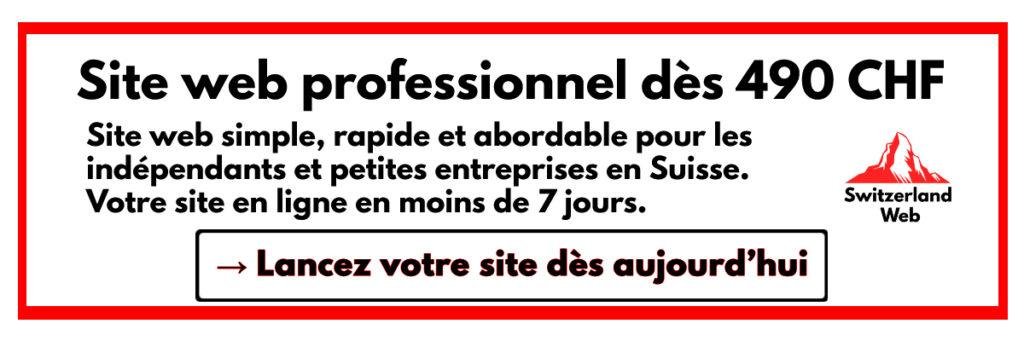 Site web professionnel dès 490 CHF

Site web simple, rapide et abordable pour les indépendants et petites entreprises en Suisse.
Votre site en ligne en moins de 7 jours.

→ Lancez votre site dès aujourd’hui